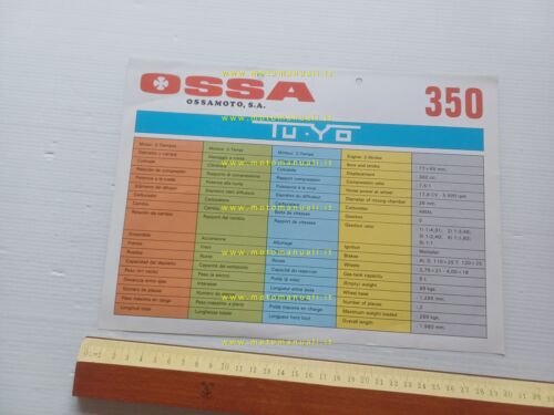 OSSA 350 TU-YO Motoalpinismo 1983 depliant italiano originale