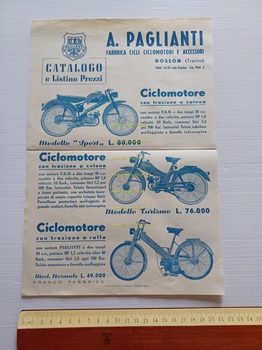 Paglianti 50 Sport - Turismo - Rullo depliant anni 50 …