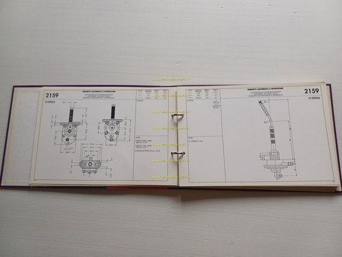 Paioli catalogo tecnico rubinetti moto anni 80 originale