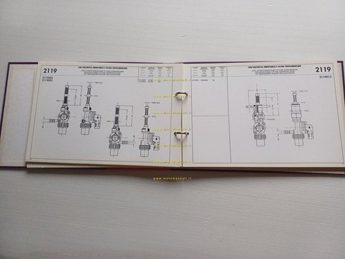 Paioli catalogo tecnico rubinetti moto anni 80 originale
