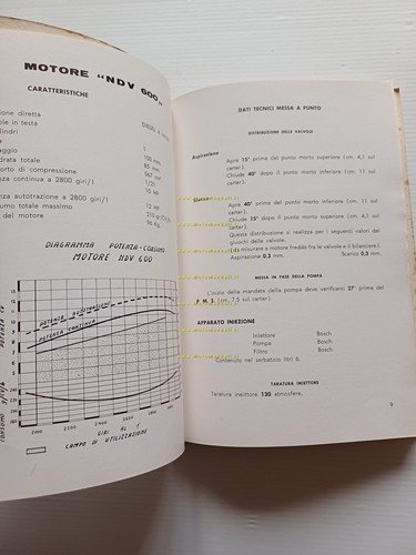 Palmieri motori industriali NDV 600-450 manuale uso+catalogo ricambi originale