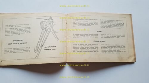 Parilla 125 1952 manuale uso manutenzione libretto originale owner's manual