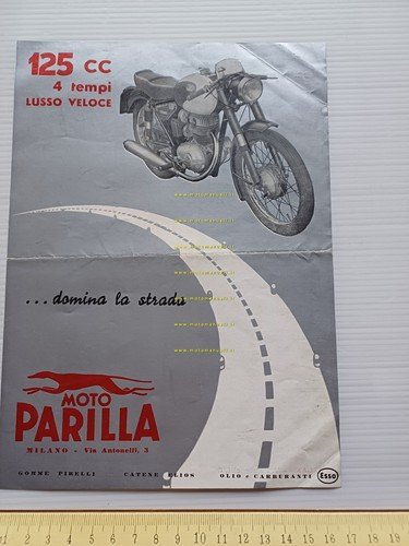 Parilla 125 Lusso Veloce 1960 depliant italiano originale