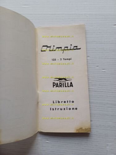 Parilla 125 Olimpia 2 Tempi manuale uso manutenzione italiano originale