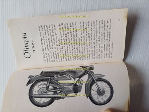 Parilla 125 Olimpia 2 Tempi manuale uso manutenzione italiano originale