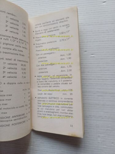 Parilla 125 Olimpia 2 Tempi manuale uso manutenzione italiano originale