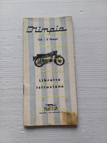 Parilla 125 Olimpia 2 Tempi manuale uso manutenzione italiano originale