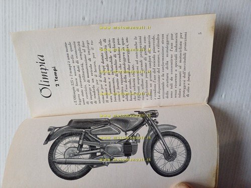 Parilla 125 Olimpia 2 Tempi manuale uso manutenzione italiano originale
