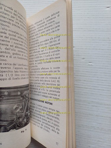 Parilla 125 Olimpia 2 Tempi manuale uso manutenzione italiano originale