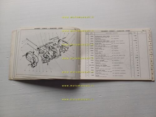 Parilla 125 OLIMPIA 2T 1958 catalogo ricambi originale