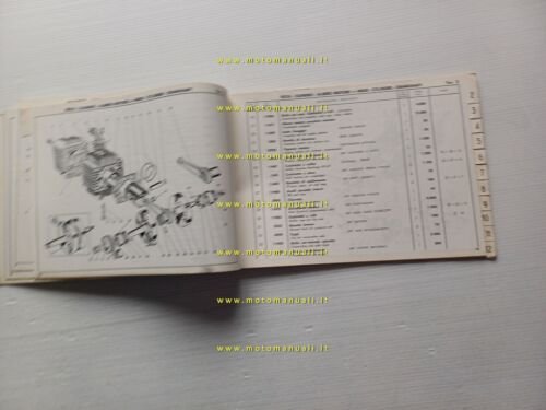 Parilla 125 OLIMPIA 2T 1958 catalogo ricambi originale