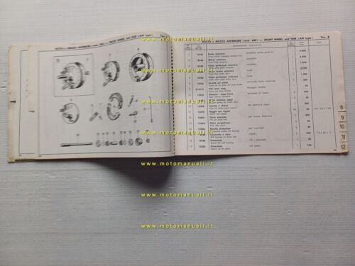 Parilla 125 OLIMPIA 2T 1958 catalogo ricambi originale