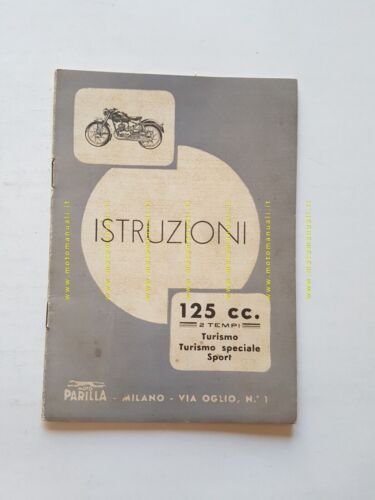 Parilla 125 Sport - Turismo Speciale -Turismo 1954 manuale uso …