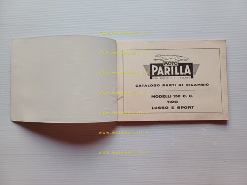 Parilla 150 Lusso - Sport anni 50 catalogo ricambi originale …