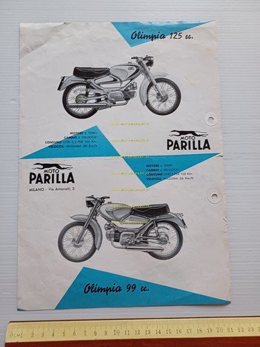 Parilla 175-125 Special - Olimpia 99-125 depliant italiano originale