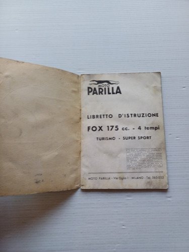 Parilla 175 FOX Turismo - Super Sport manuale uso originale …