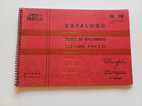 Parilla 99 SLUGHI -OLIMPIA 4T 1961 catalogo ricambi originale spare …