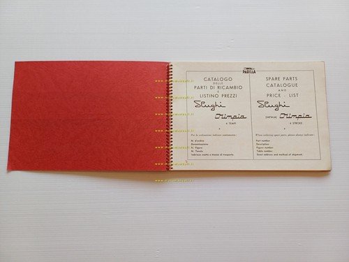 Parilla 99 SLUGHI -OLIMPIA 4T 1961 catalogo ricambi originale spare …