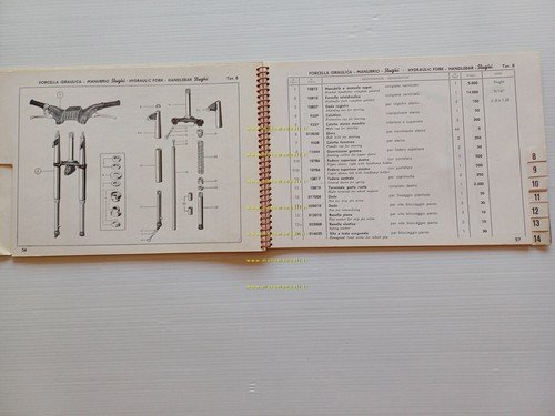 Parilla 99 SLUGHI -OLIMPIA 4T 1961 catalogo ricambi originale spare …
