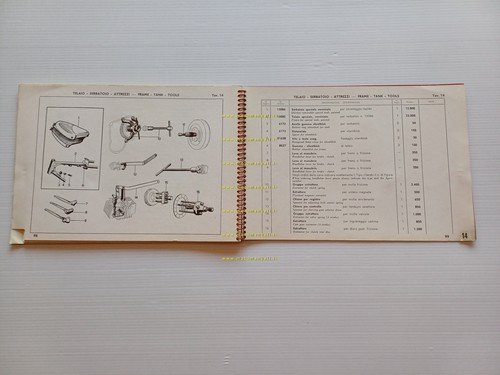 Parilla 99 SLUGHI -OLIMPIA 4T 1961 catalogo ricambi originale spare …