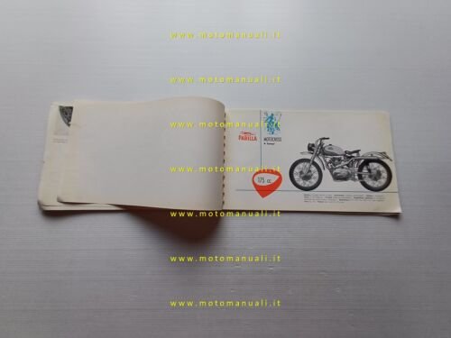 Parilla catalogo generale produzione moto 1958 depliant originale italiano