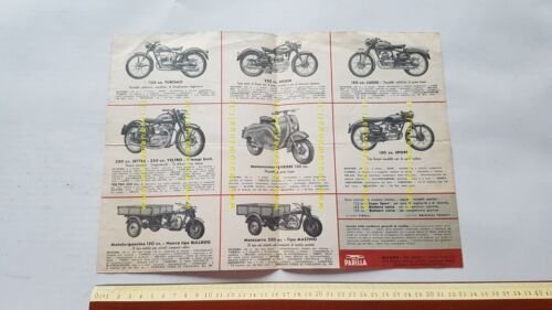 PARILLA catalogo produzione modelli 1952 depliant ITALIANO originale