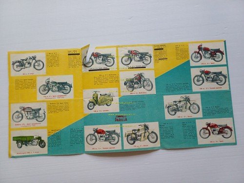 PARILLA catalogo produzione modelli 1954-55 depliant ITALIANO originale