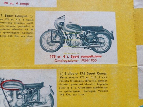 PARILLA catalogo produzione modelli 1954-55 depliant ITALIANO originale