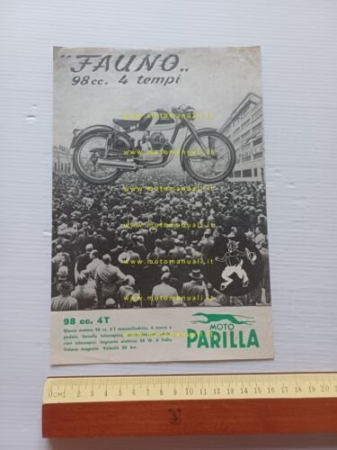 Parilla Fauno 98 4T 1956 depliant italiano originale