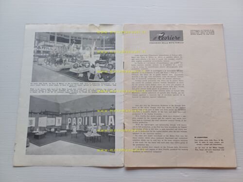 Parilla IL Levriere rivista aziendale n.2-3 1960 originale