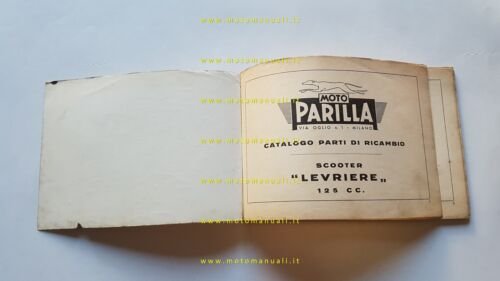 Parilla Levriere 125 Scooter catalogo ricambi originale