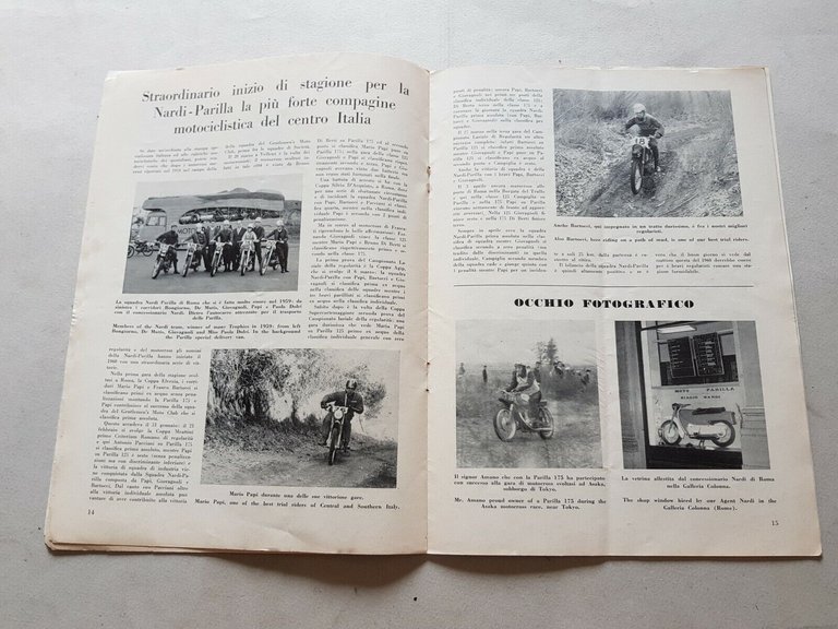 Parilla moto rivista IL LEVRIERE anno 2 n.2-3 '60 originale …