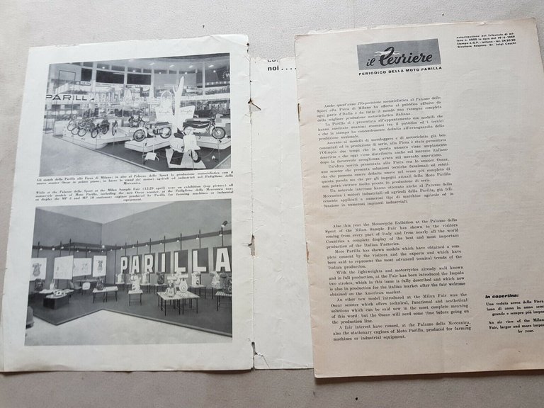 Parilla moto rivista IL LEVRIERE anno 2 n.2-3 '60 originale …