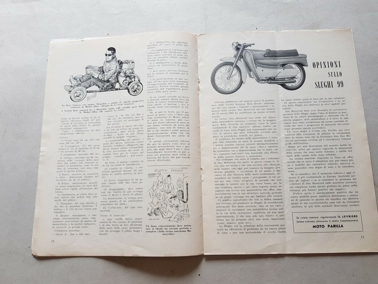 Parilla moto rivista IL LEVRIERE anno 2 n.2-3 '60 originale …