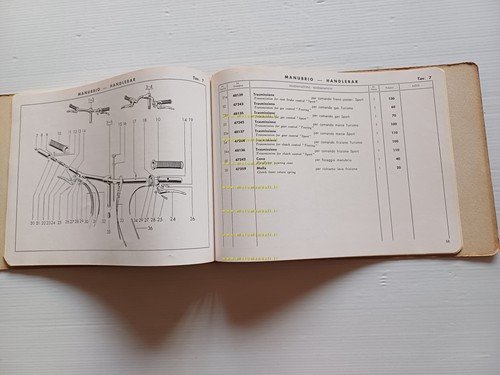Parilla PARILLINO 48 4T 3V SPORT-TURISMO 1958 catalogo ricambi originale