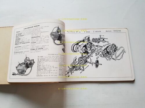 Parilla PARILLINO 48 4T 3V SPORT TURISMO 1958 catalogo ricambi …
