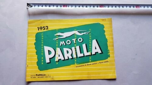 Parilla produzione modelli 125-250 1952 depliant moto originale brochure