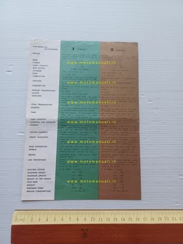 Parilla Slughi 98-99 2-4 T 1960 depliant inglese originale