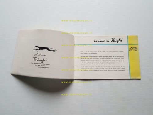Parilla Slughi 99 1960 depliant INGLESE originale