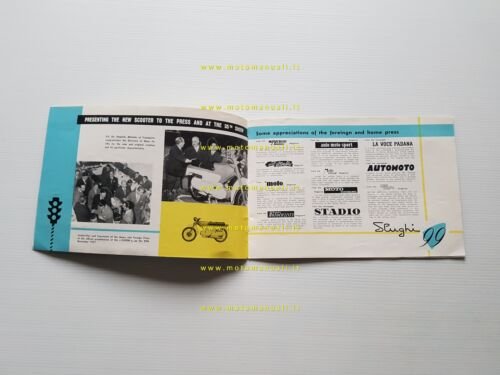 Parilla Slughi 99 1960 depliant INGLESE originale