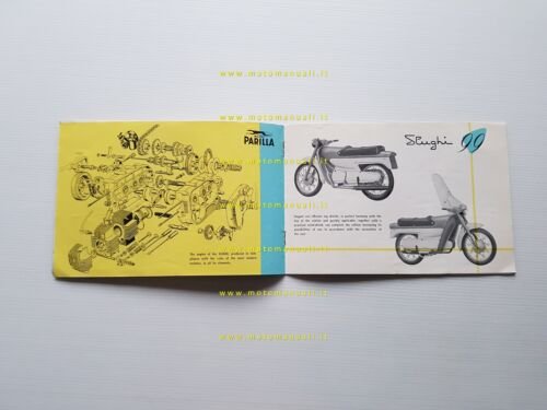 Parilla Slughi 99 1960 depliant INGLESE originale