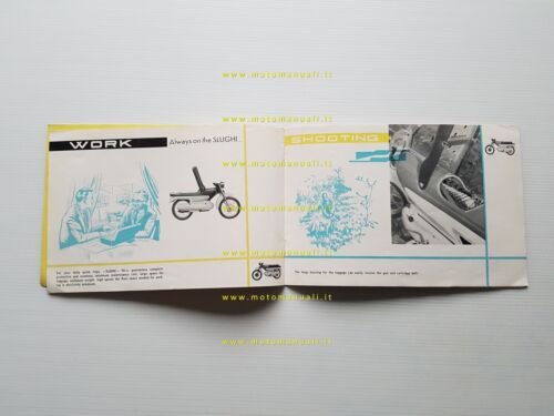 Parilla Slughi 99 1960 depliant INGLESE originale