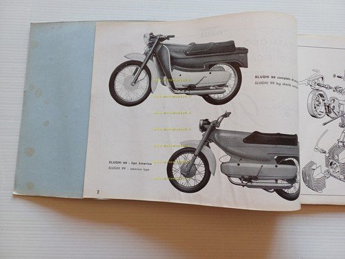 Parilla Slughi 99 4T 1959 catalogo ricambi originale spare part …