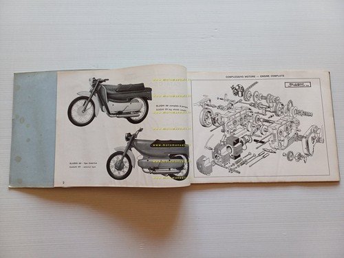 Parilla Slughi 99 4T 1959 catalogo ricambi originale spare part …