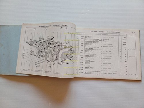 Parilla Slughi 99 4T 1959 catalogo ricambi originale spare part …