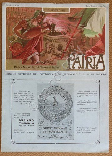 Patria - Rivista Nazionale dei Volontari Italiani - Anno 1 … | Immagine principale