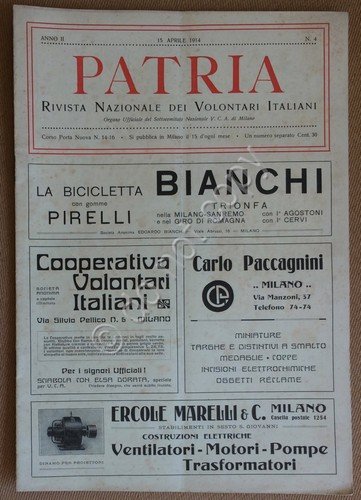 Patria - Rivista Nazionale dei Volontari Italiani - Anno 2 … | Immagine principale
