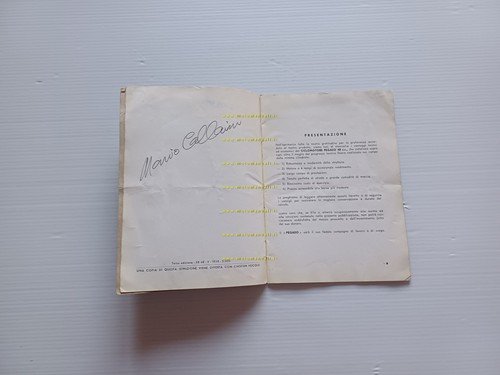Pegaso 48 Sport - Turismo 1958 manuale uso manutenzione libretto …
