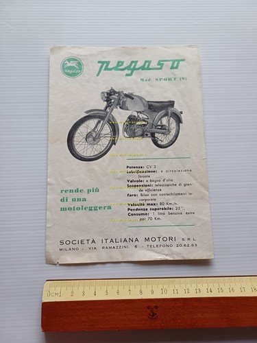 Pegaso 50 Sport - Turismo Veloce depliant italiano originale