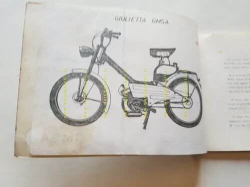 Peripoli Giulietta 50 GMSA 1967 catalogo ricambi originale spare parts …